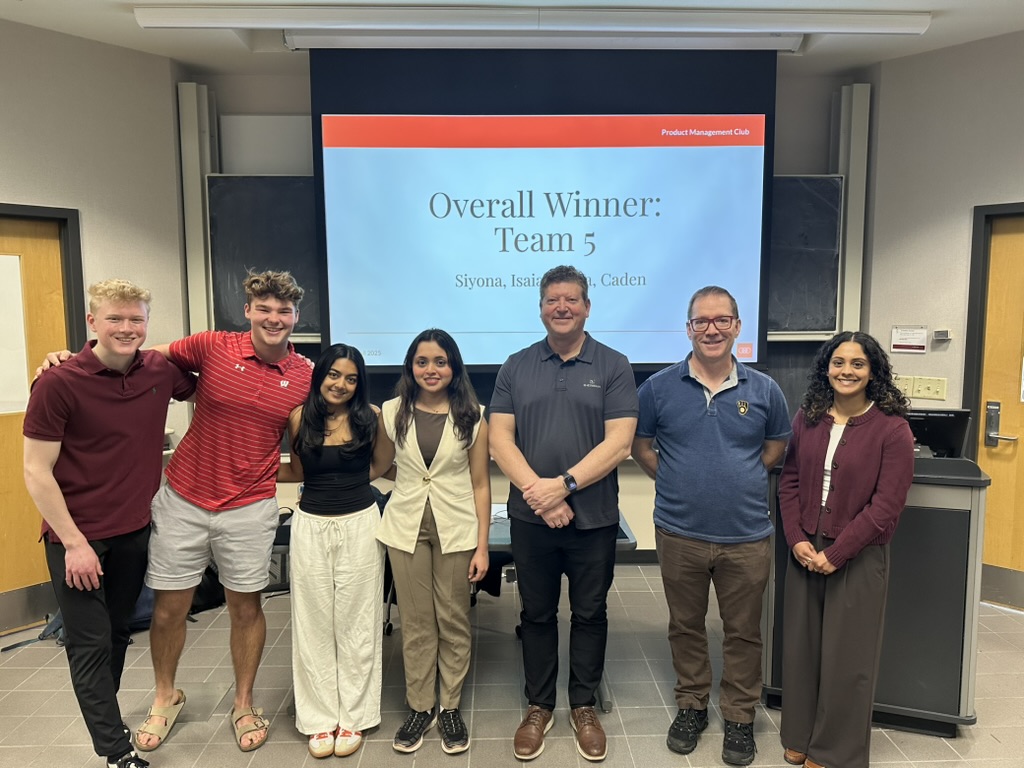 1st place team photo for the Spring 2026 case competition